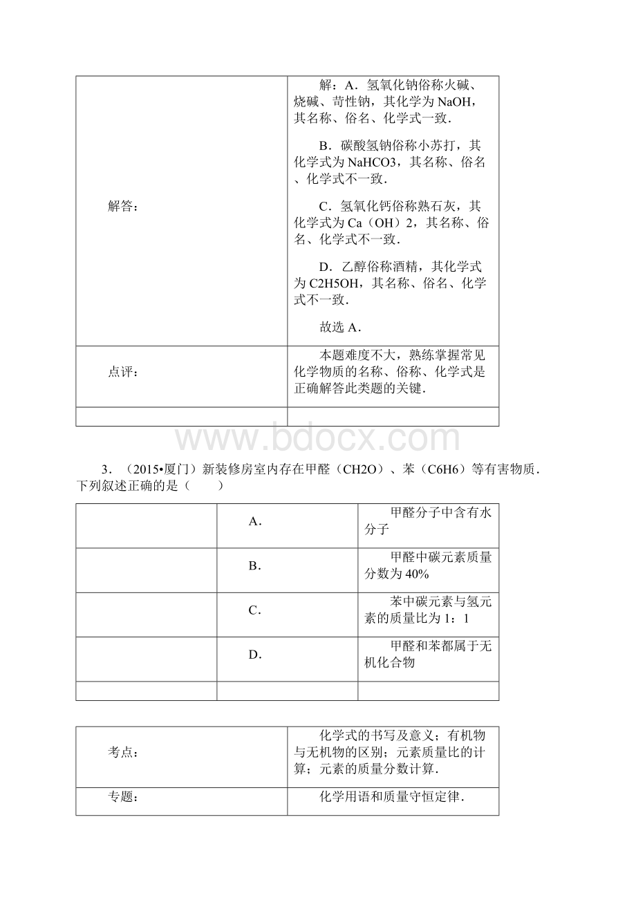 化学中考试题分类汇编化合价与化学式doc.docx_第3页