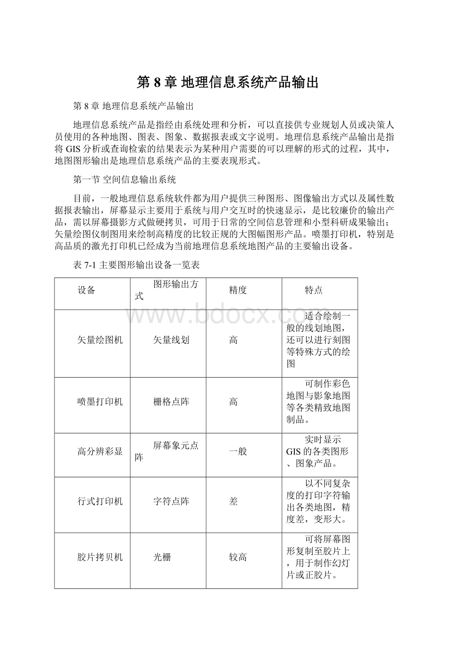 第8章 地理信息系统产品输出.docx_第1页