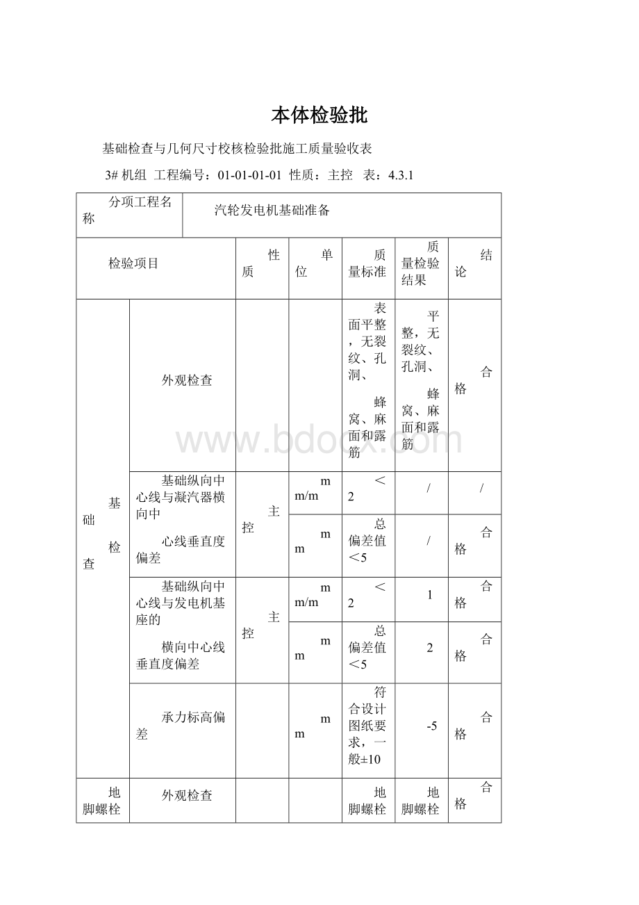 本体检验批.docx_第1页