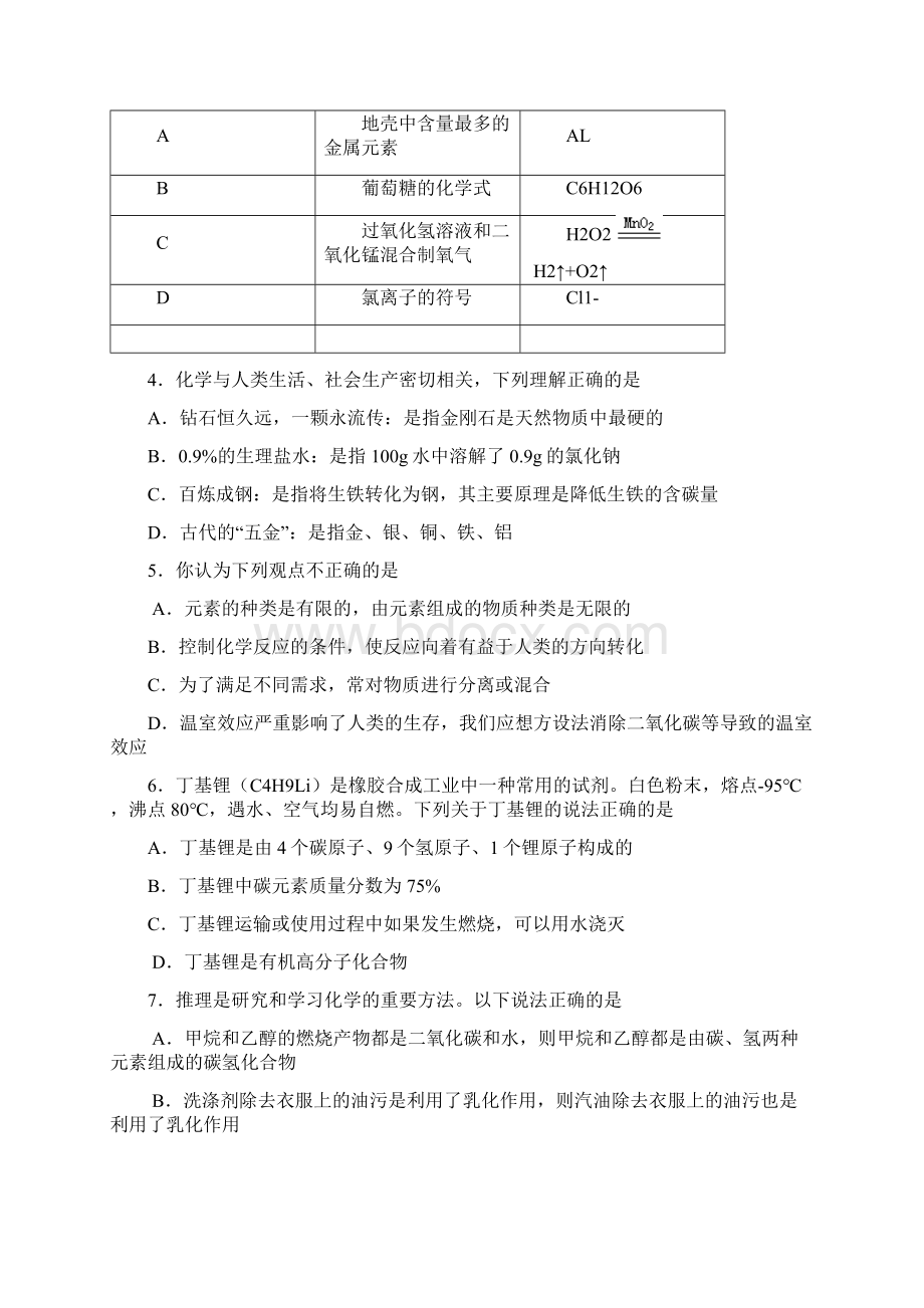 中考化学真题试题含答案.docx_第2页