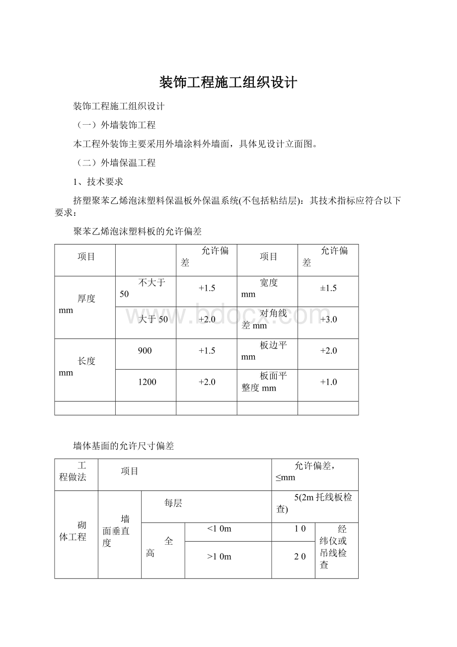 装饰工程施工组织设计Word文档格式.docx