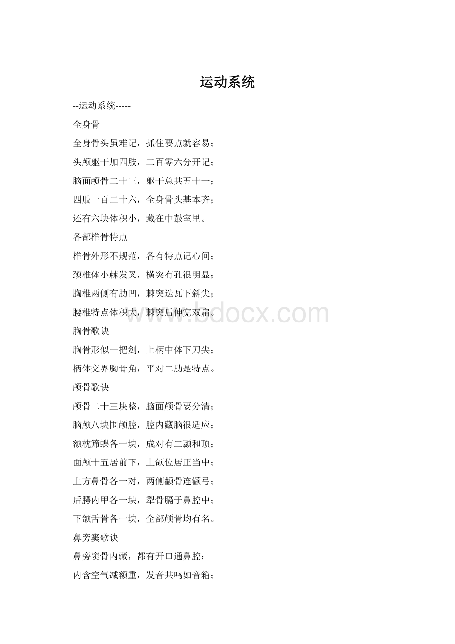 运动系统Word下载.docx