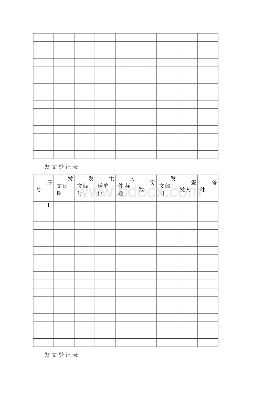 发 文 登 记 表Word文档格式.docx_第3页