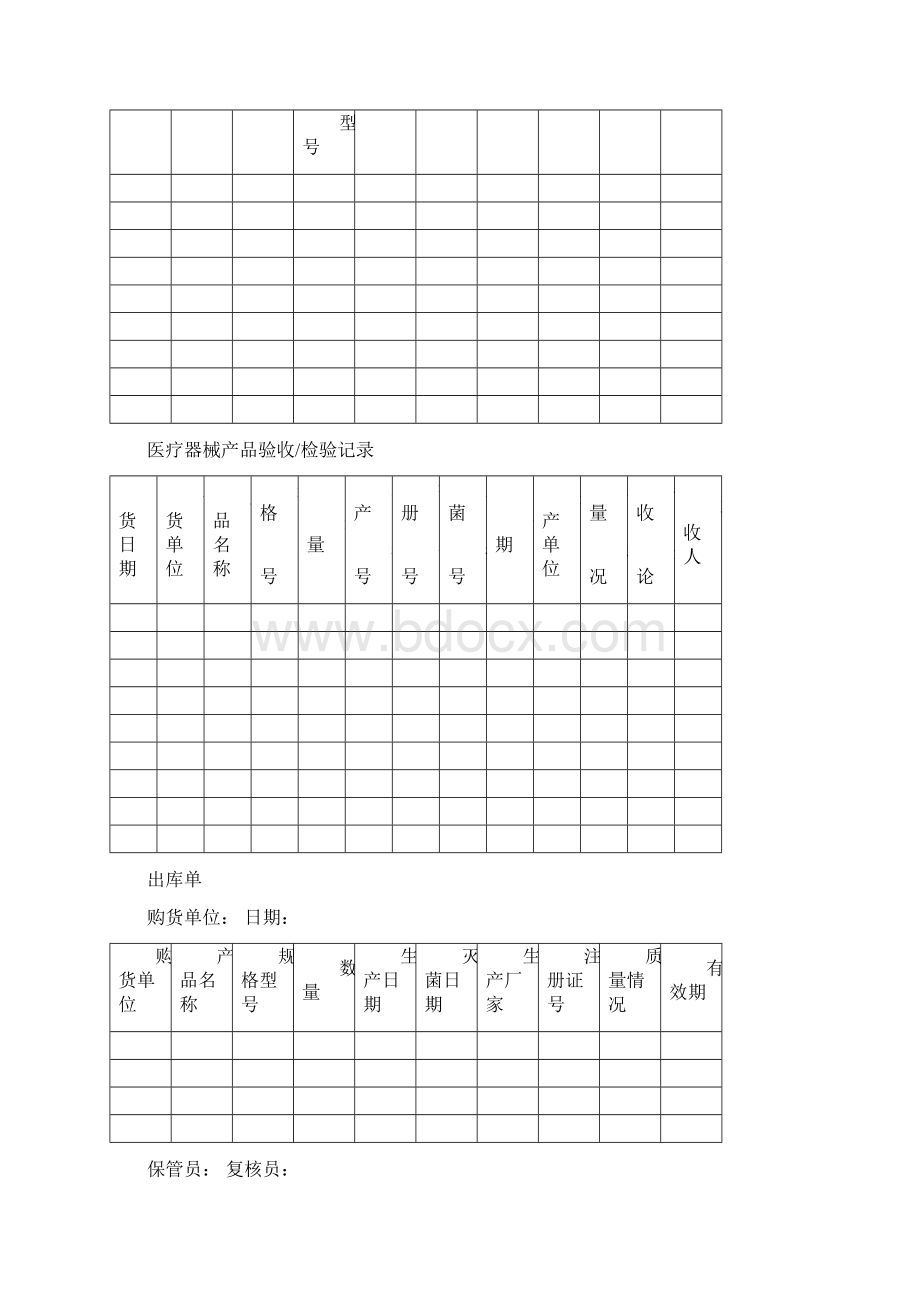 度医疗器械质量管理记录表格.docx_第2页