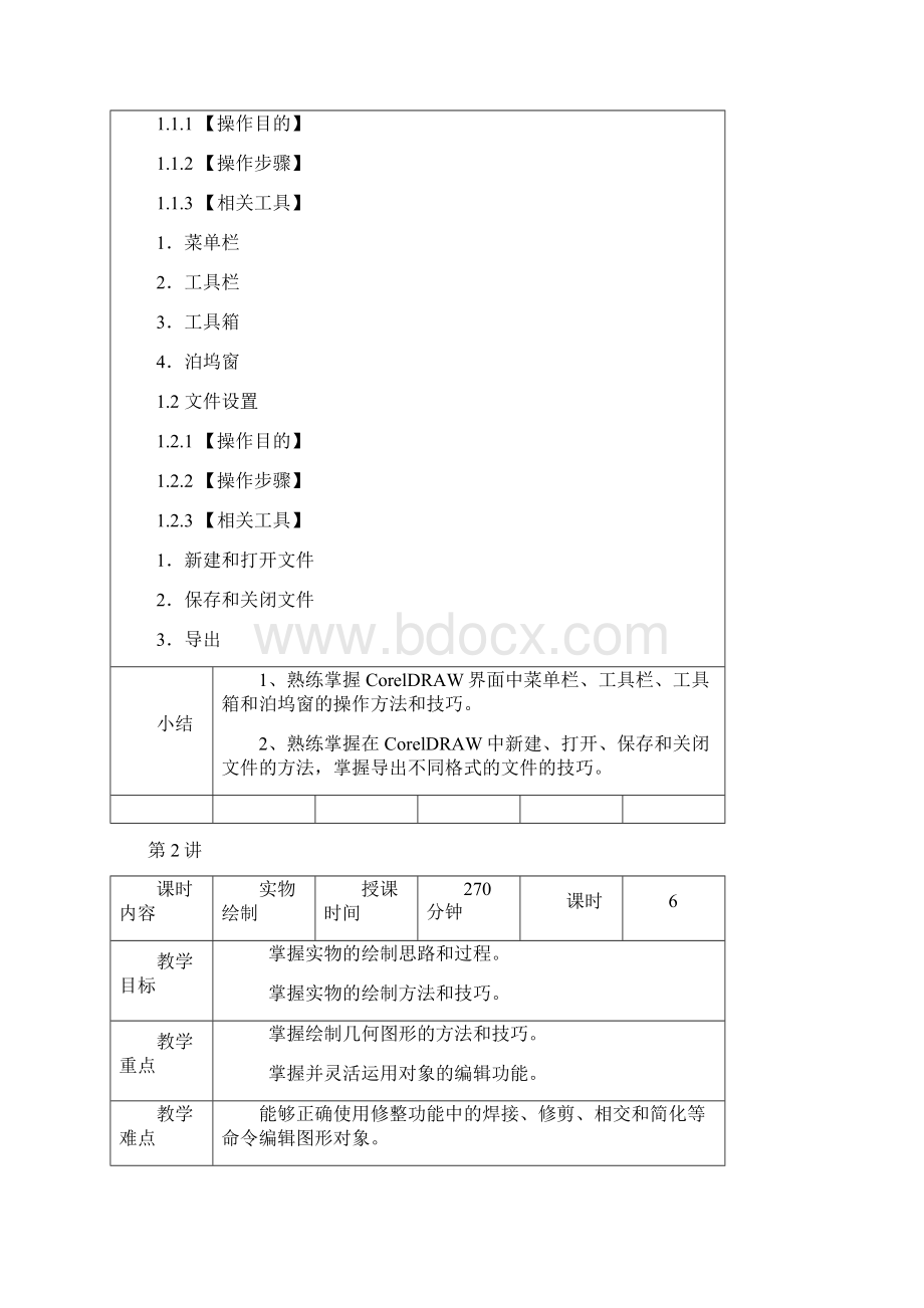 边做边学CorelDRAWX4图形设计案例教程教学教案.docx_第2页