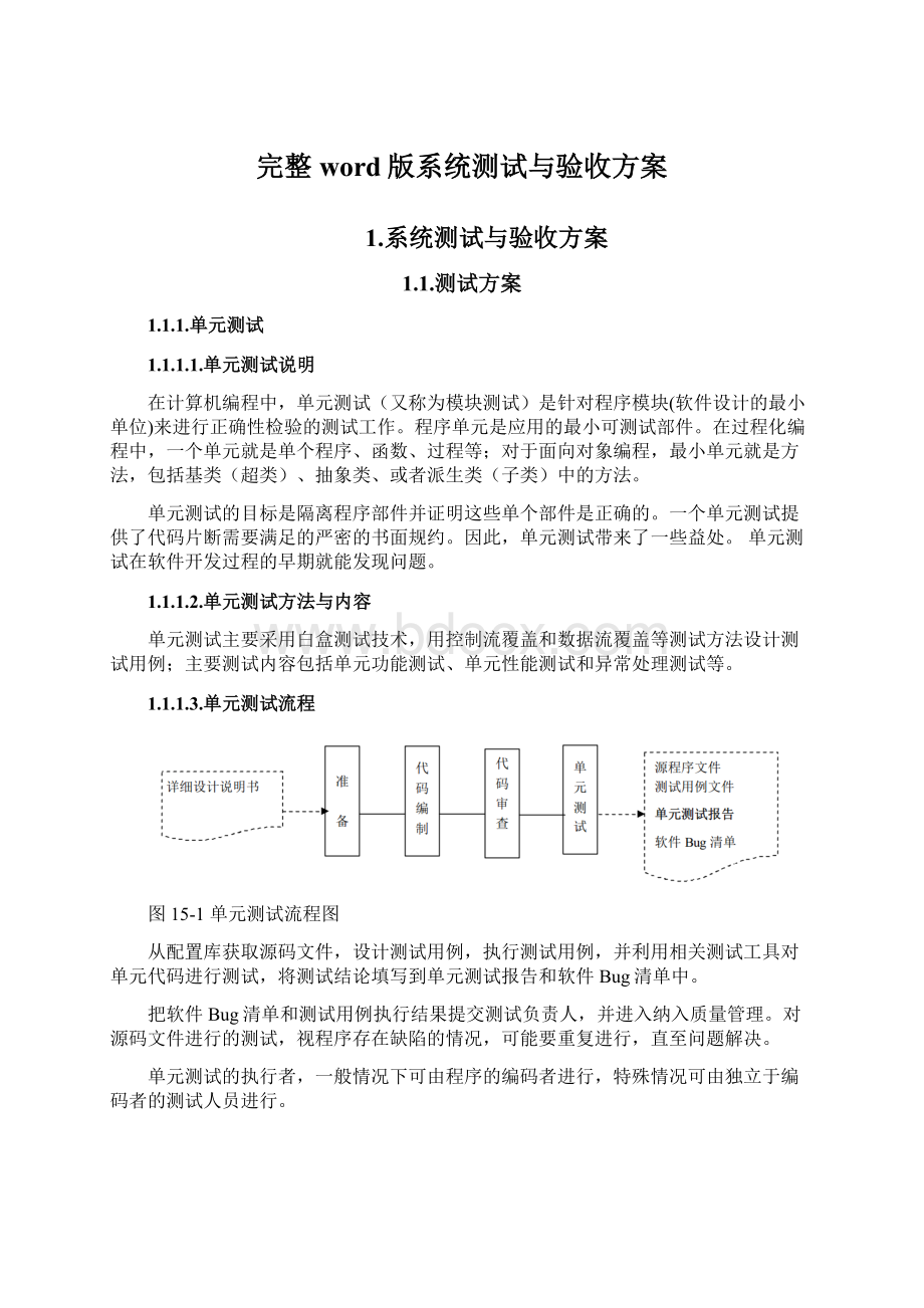 完整word版系统测试与验收方案.docx_第1页