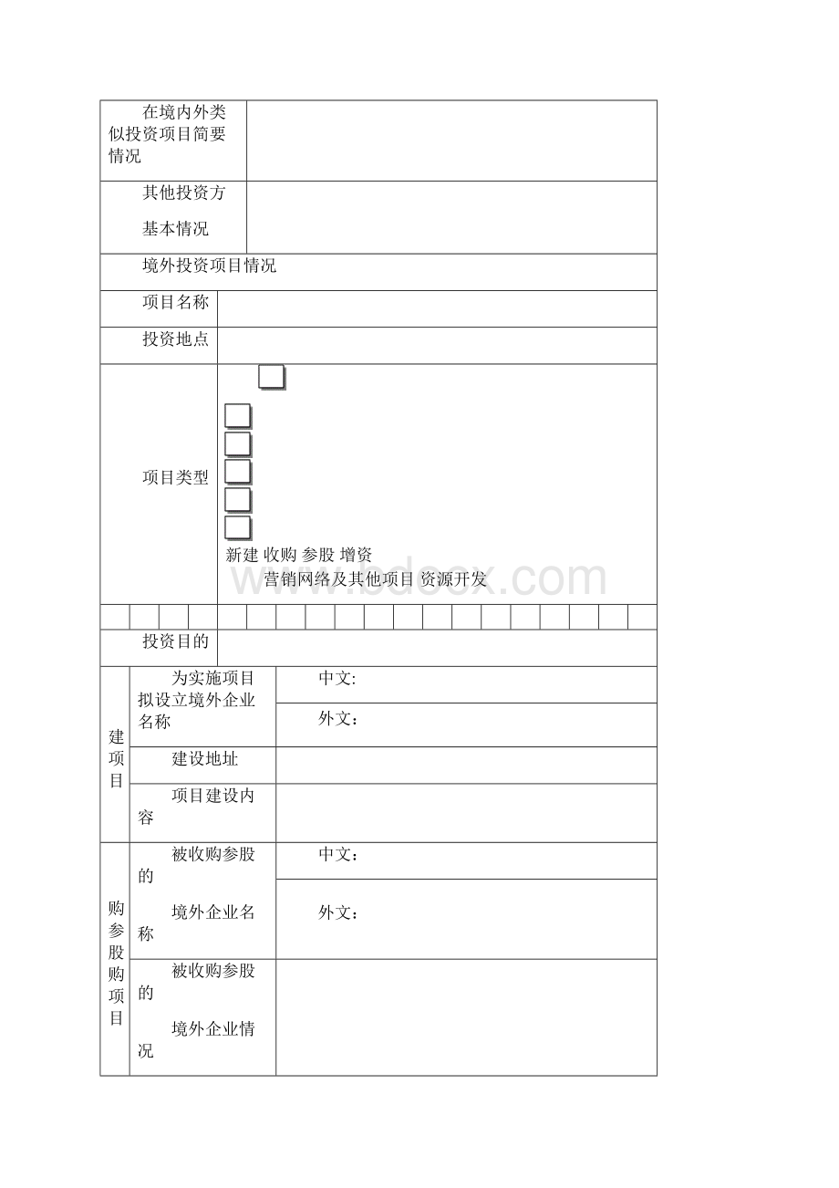 完整word版浙江省企业境外投资项目申请报告表.docx_第3页