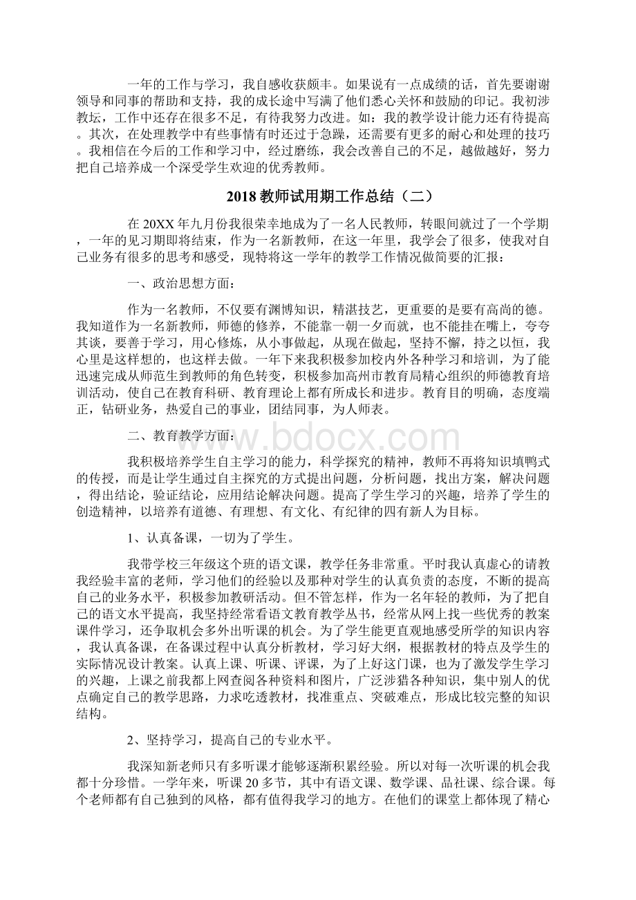 教师试用期工作总结文档格式.docx_第2页