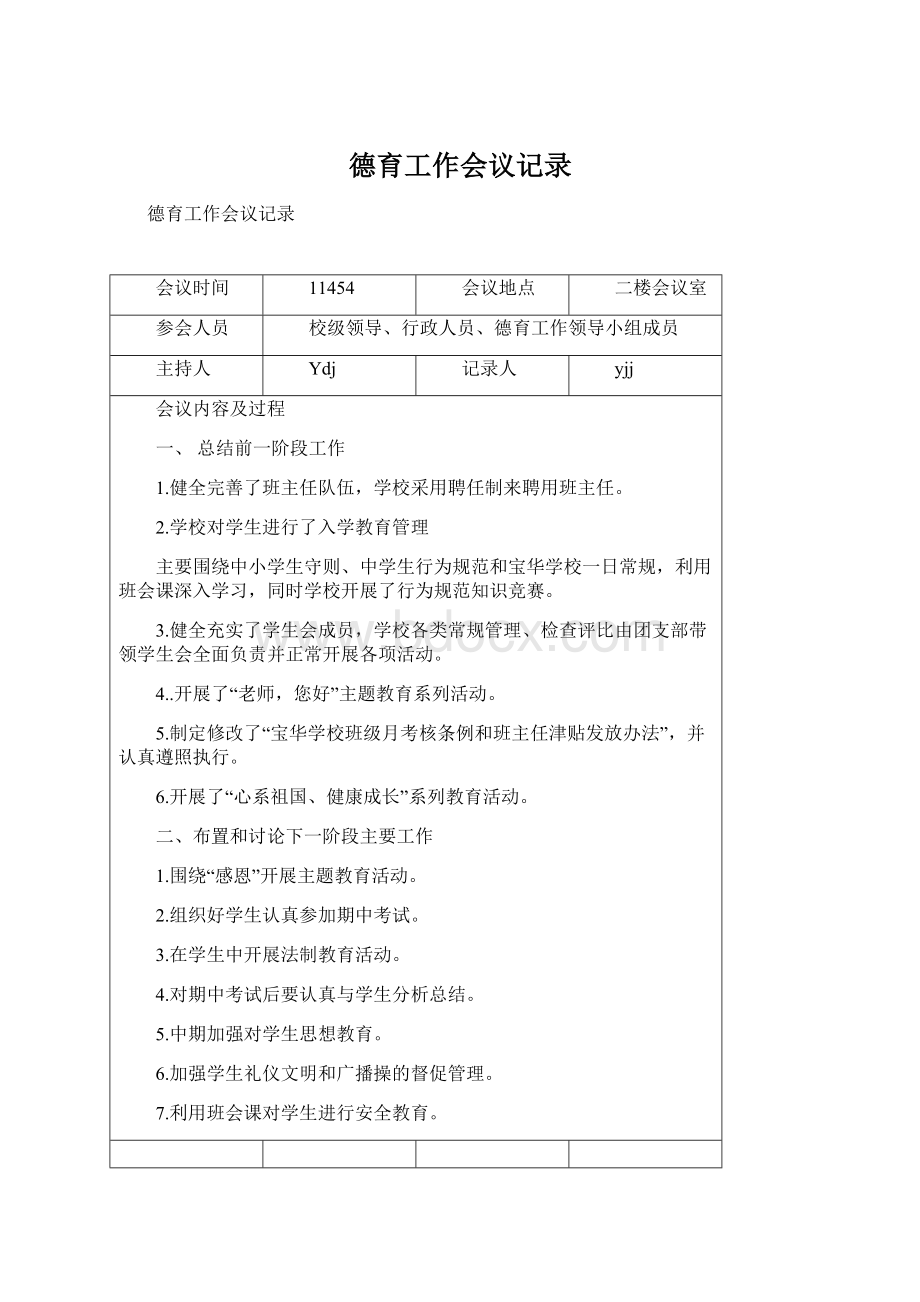 德育工作会议记录Word下载.docx_第1页