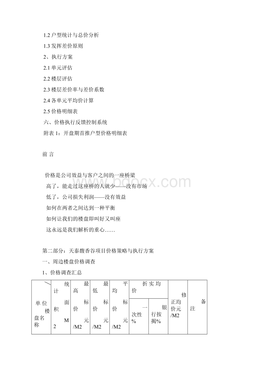 天泰馥香谷项目价格策略与执行方案文档格式.docx_第2页