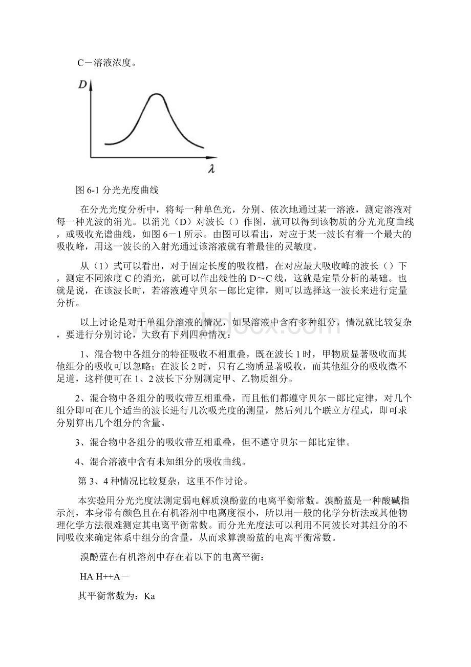 分光光度法测溴酚蓝的电离平衡常数.docx_第2页