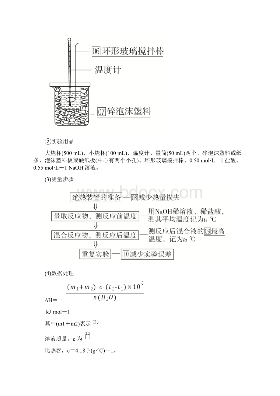 高中化学《热化学方程式 中和热的测定》导学案+课时作业.docx_第3页