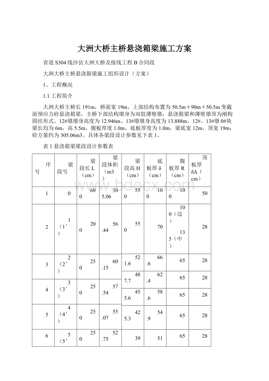 大洲大桥主桥悬浇箱梁施工方案.docx_第1页