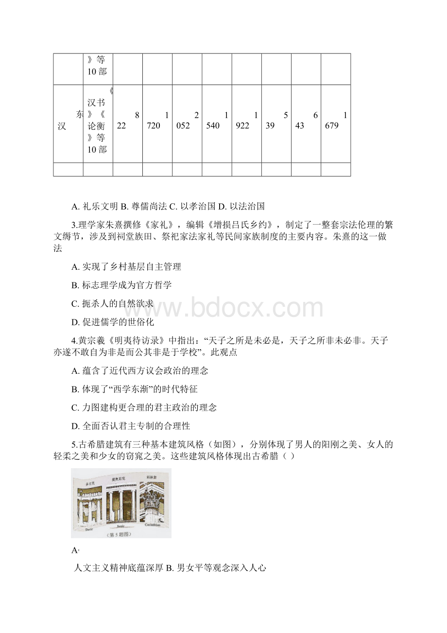 广东省广州市荔湾区学年高二上学期期末教学质量检测历史试题.docx_第2页