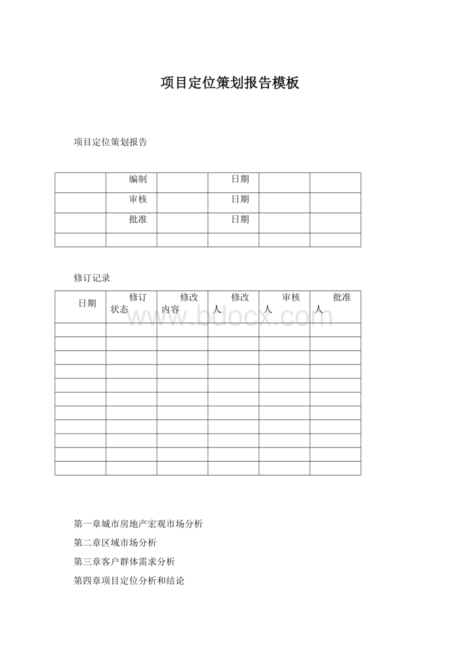 项目定位策划报告模板.docx