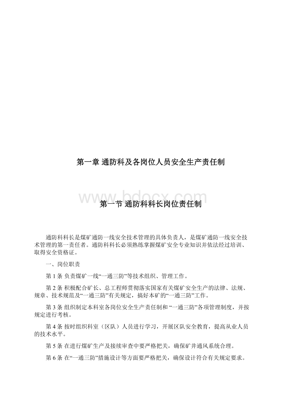 煤矿通防与各岗位人员安全生产责任制.docx_第2页