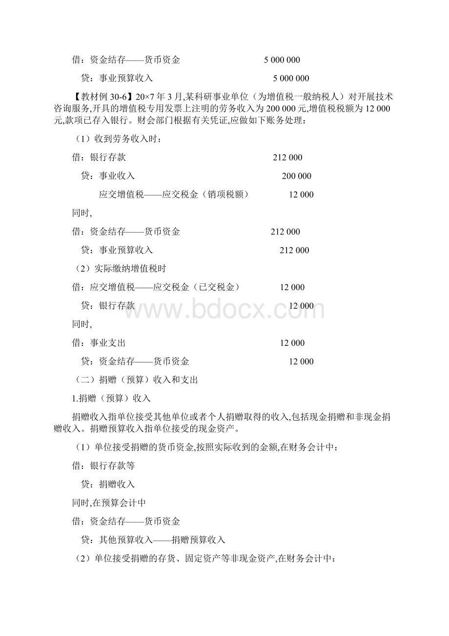 会计考试政府单位特定业务的会计核算2Word文档下载推荐.docx_第2页