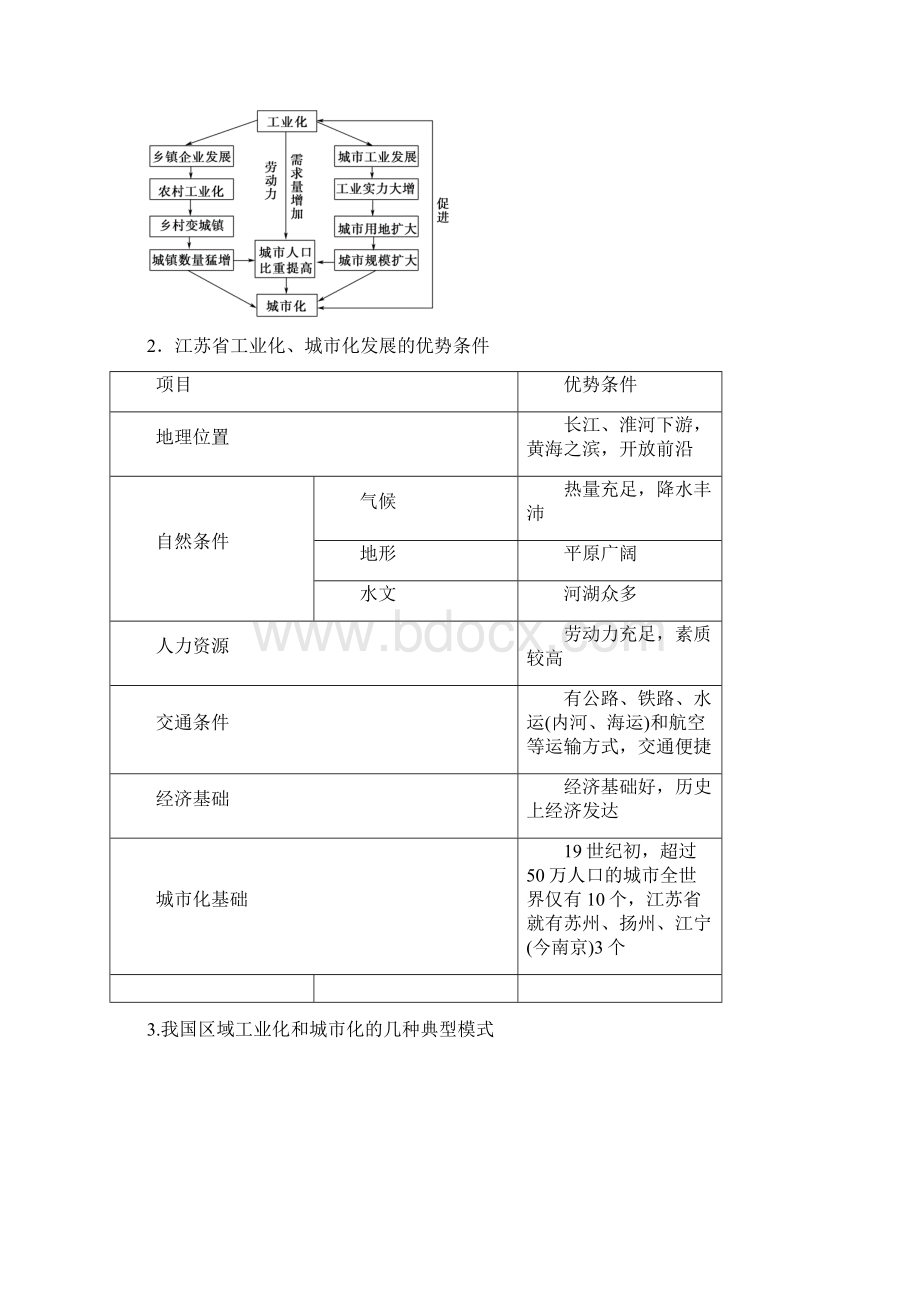 中图版地理高考一轮复习 第10章 第5节 中国江苏省工业化和城市化的探索.docx_第3页