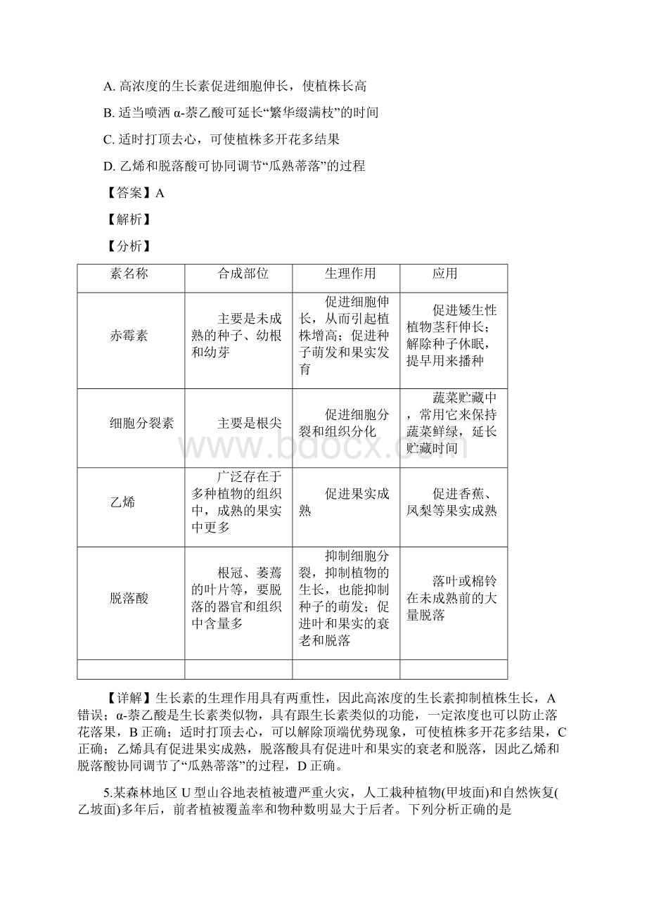 山东省临沂市届高三下学期高考模拟考试二模理科综合生物试题答案+解析.docx_第3页