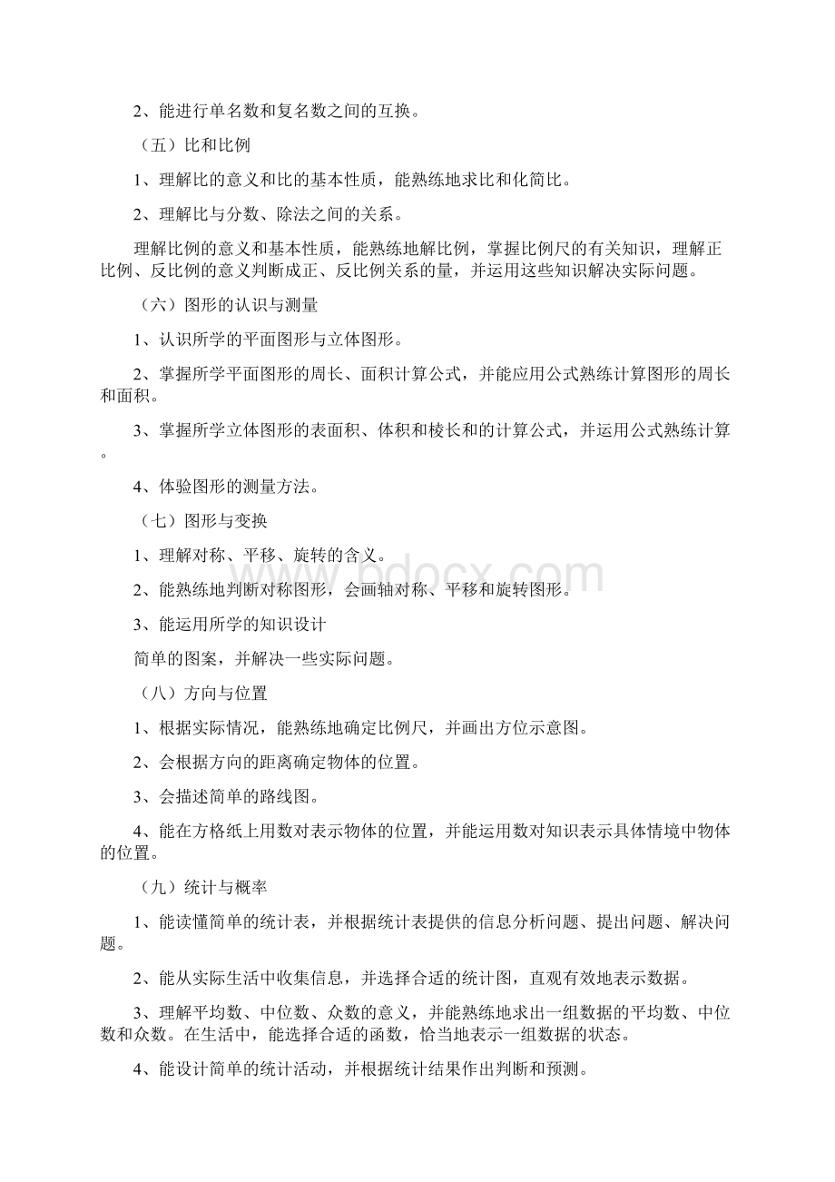 小学数学六年级下册复习计划Word文档格式.docx_第3页