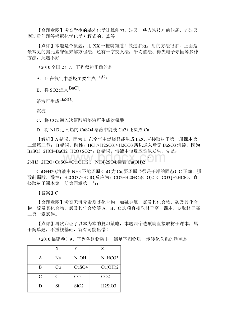 高考化学试题分类汇编非金属及其化合物带详细解答过程.docx_第2页