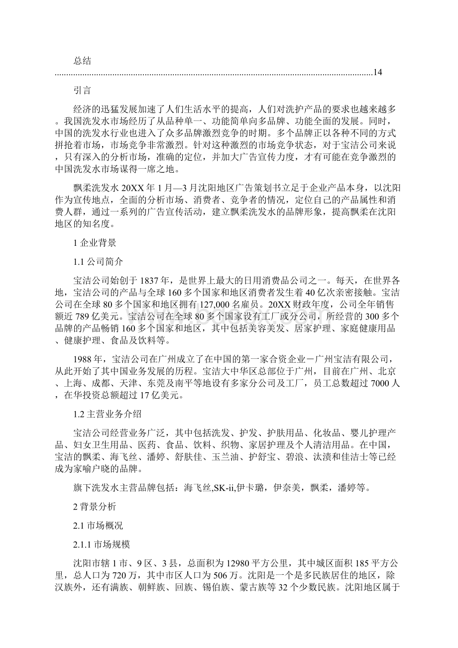 飘柔洗发水广告策划书文档格式.docx_第3页