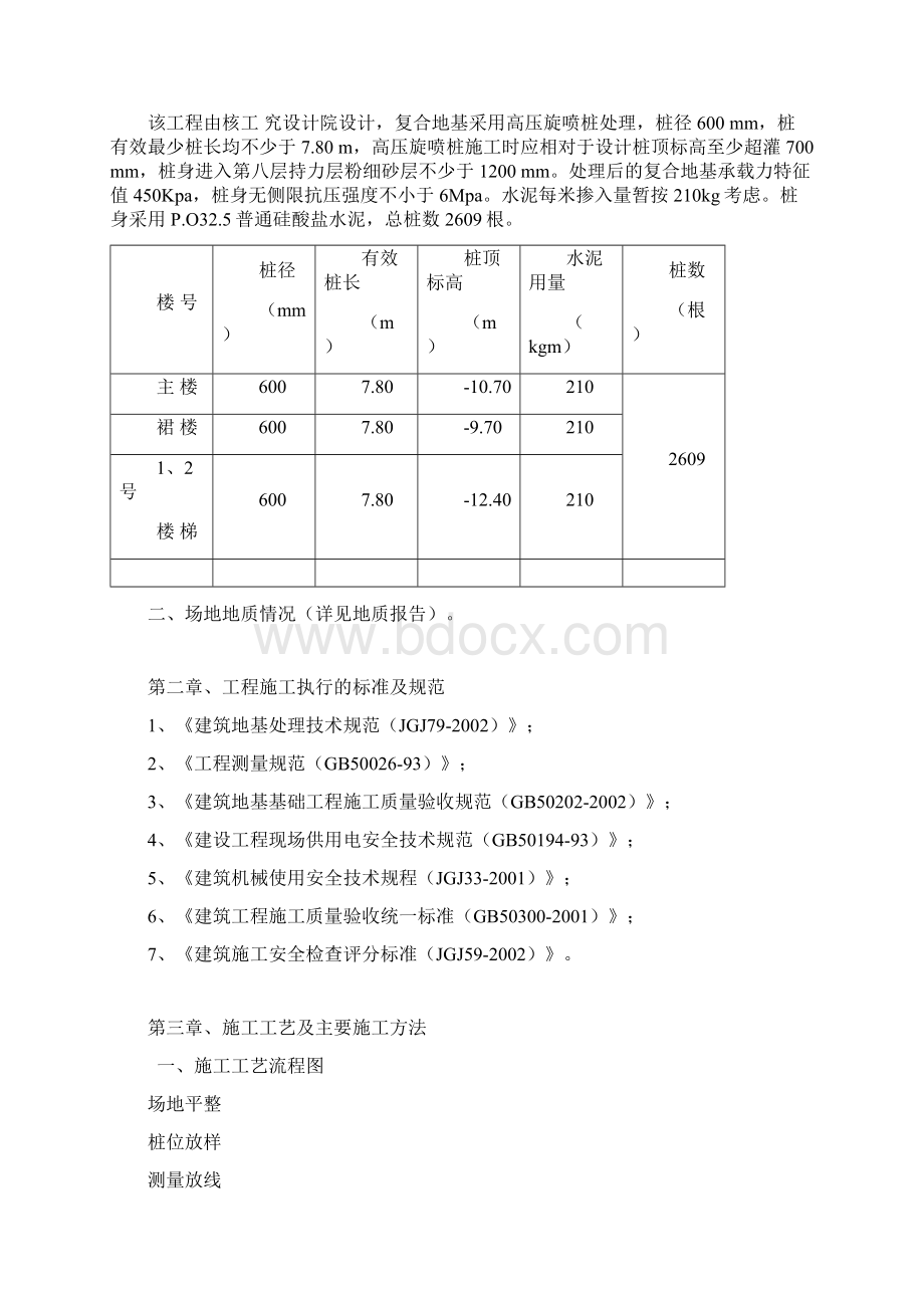 完整版某工程高压旋喷桩施工组织设计secret.docx_第2页