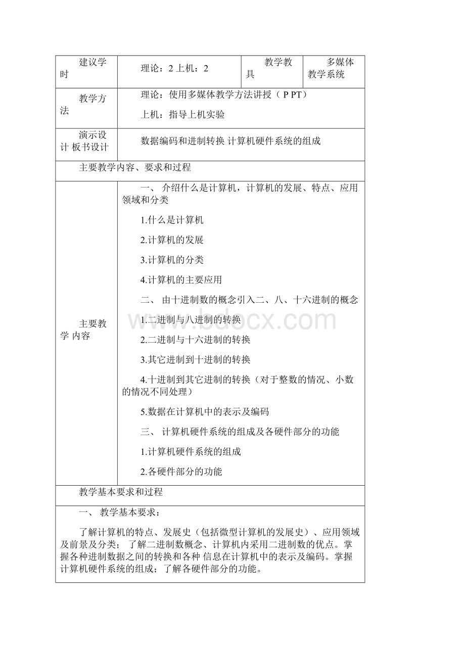 《大学计算机基础》教案word版本Word文档下载推荐.docx_第2页