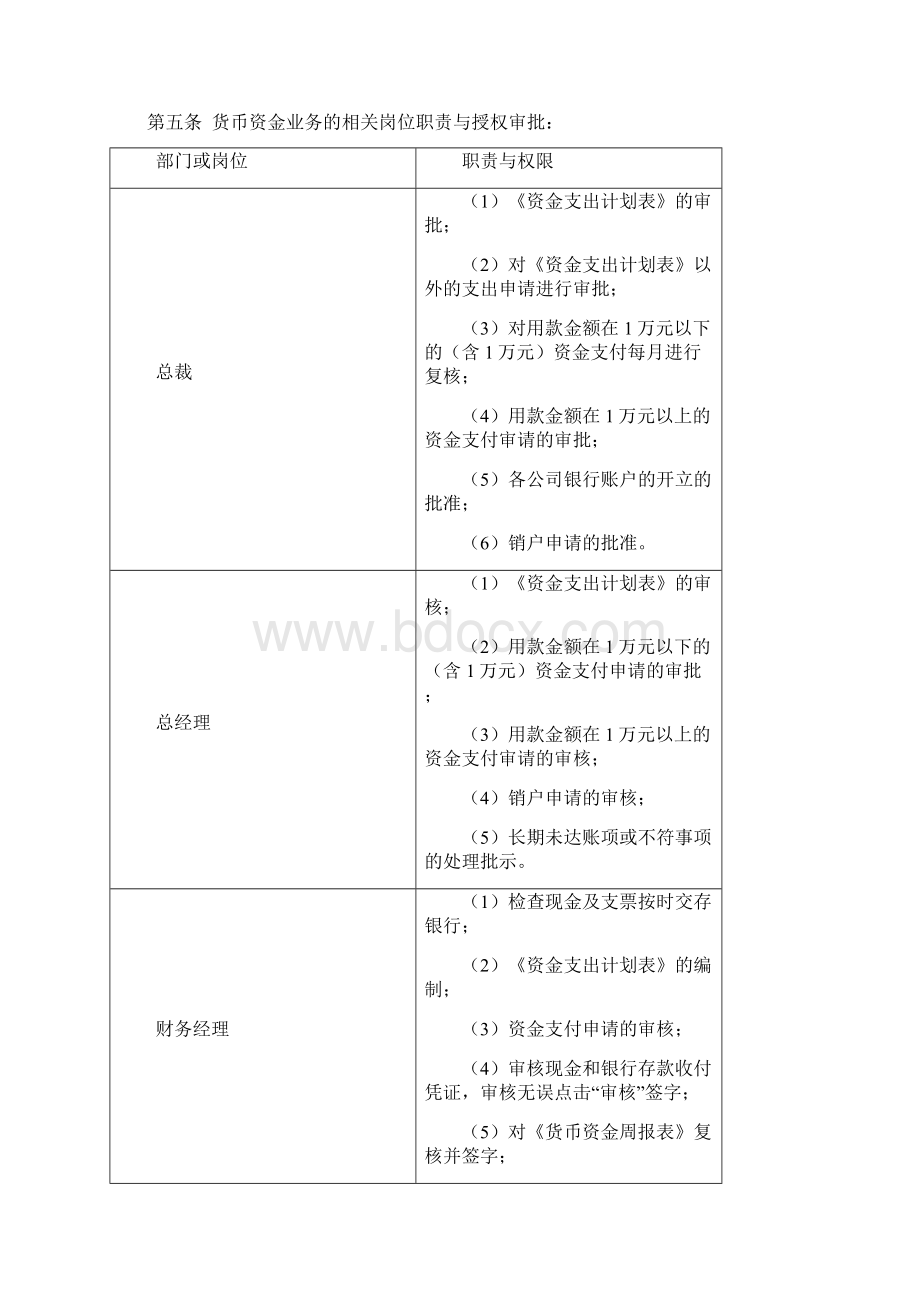 企业通用货币资金内部控制制度.docx_第2页