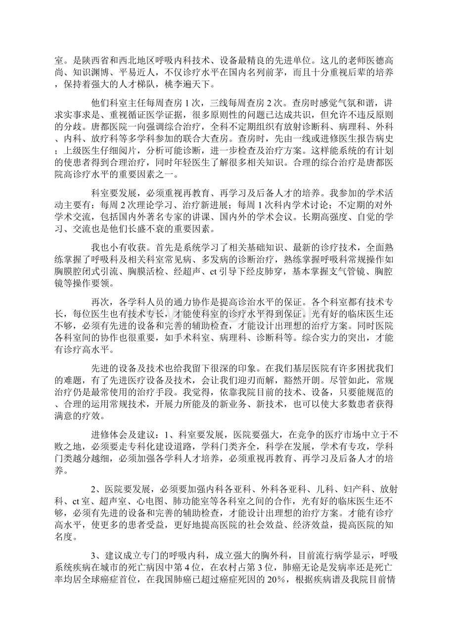 医生进修个人工作总结材料精选多篇.docx_第3页