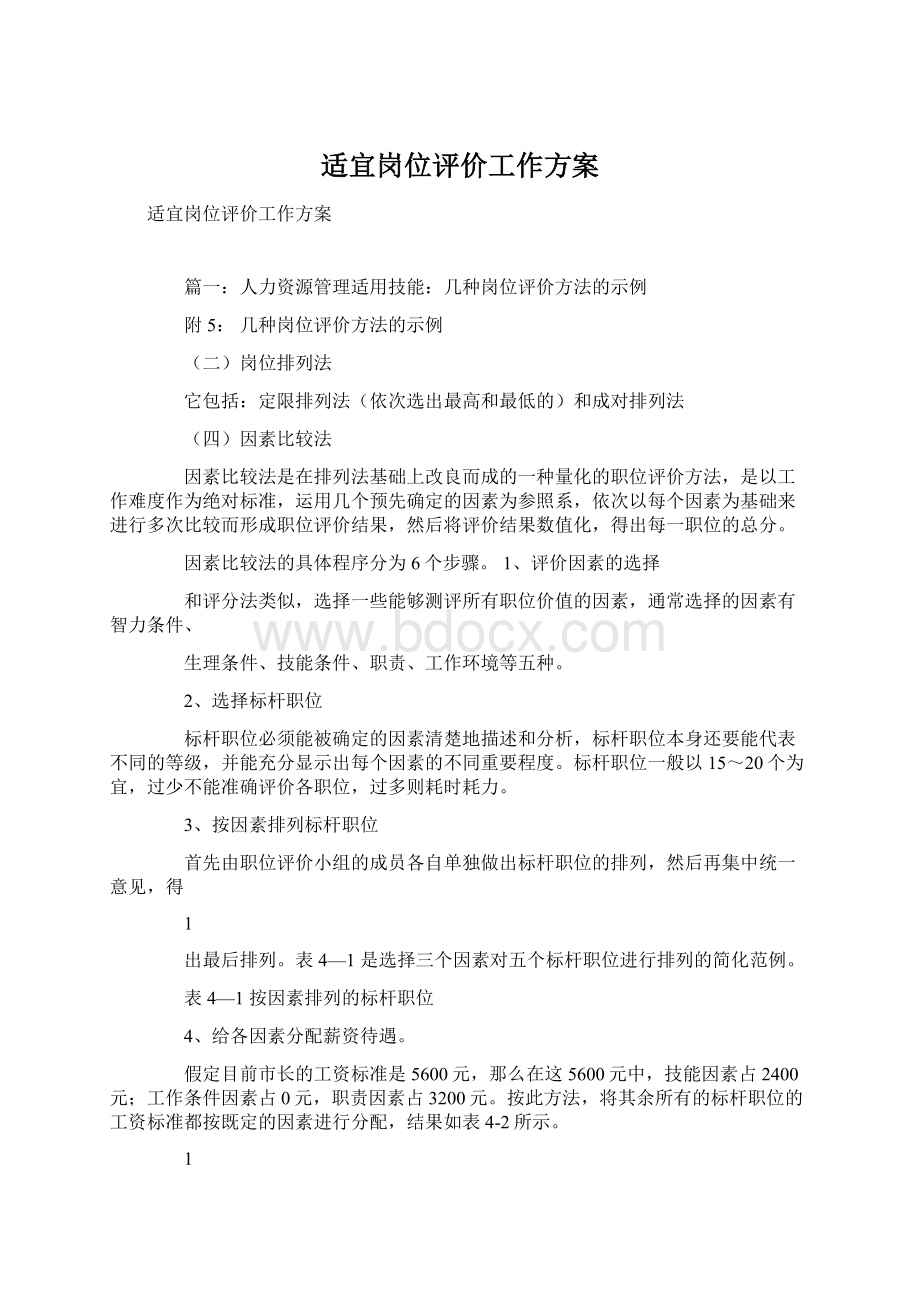 适宜岗位评价工作方案Word文件下载.docx_第1页