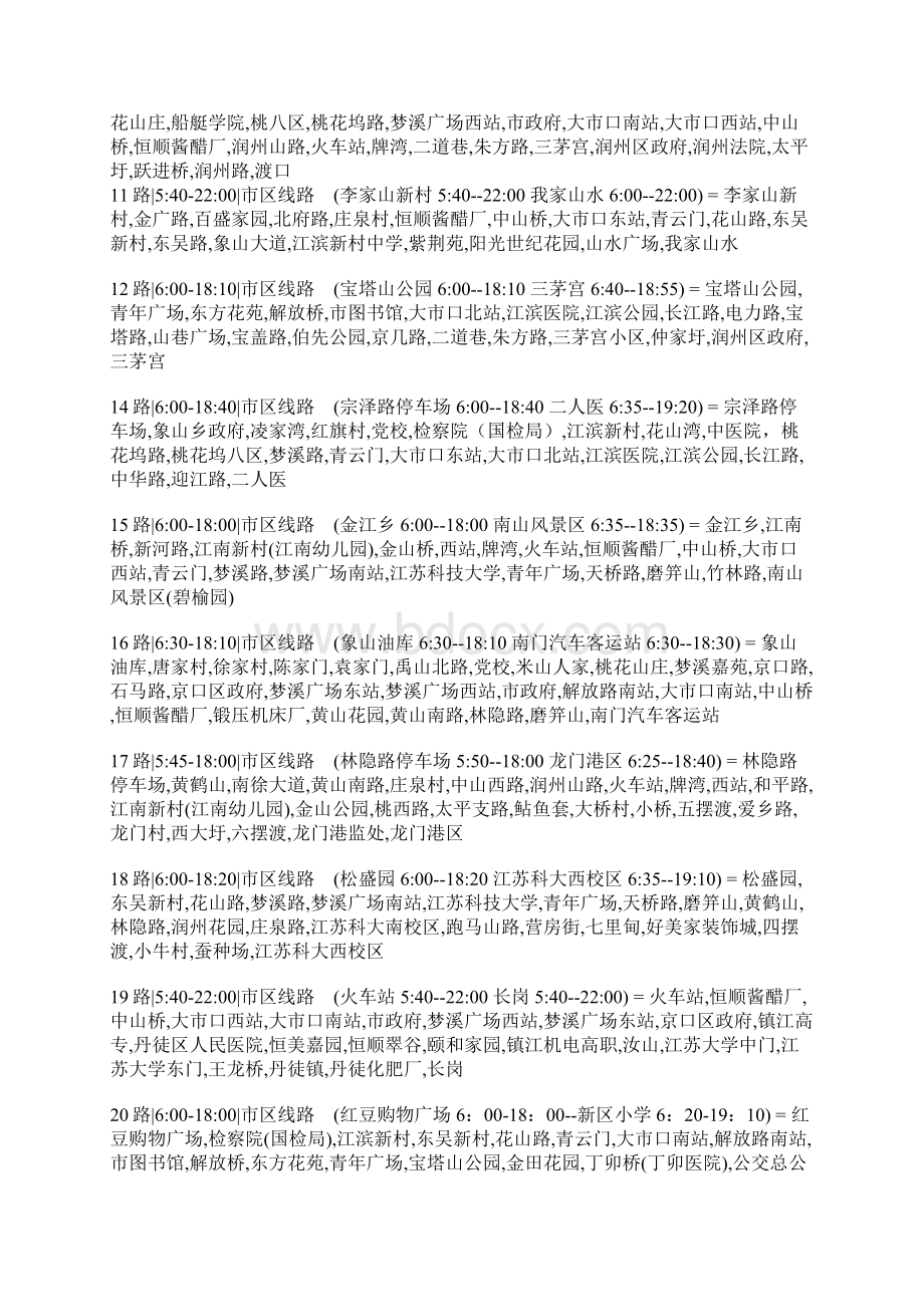 镇江公交一览表.docx_第2页