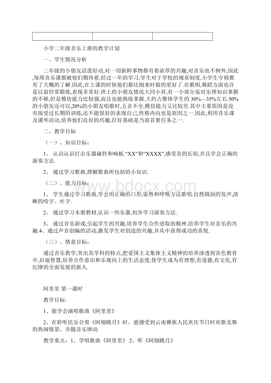 二年级上册音乐教案打印DOC.docx_第2页