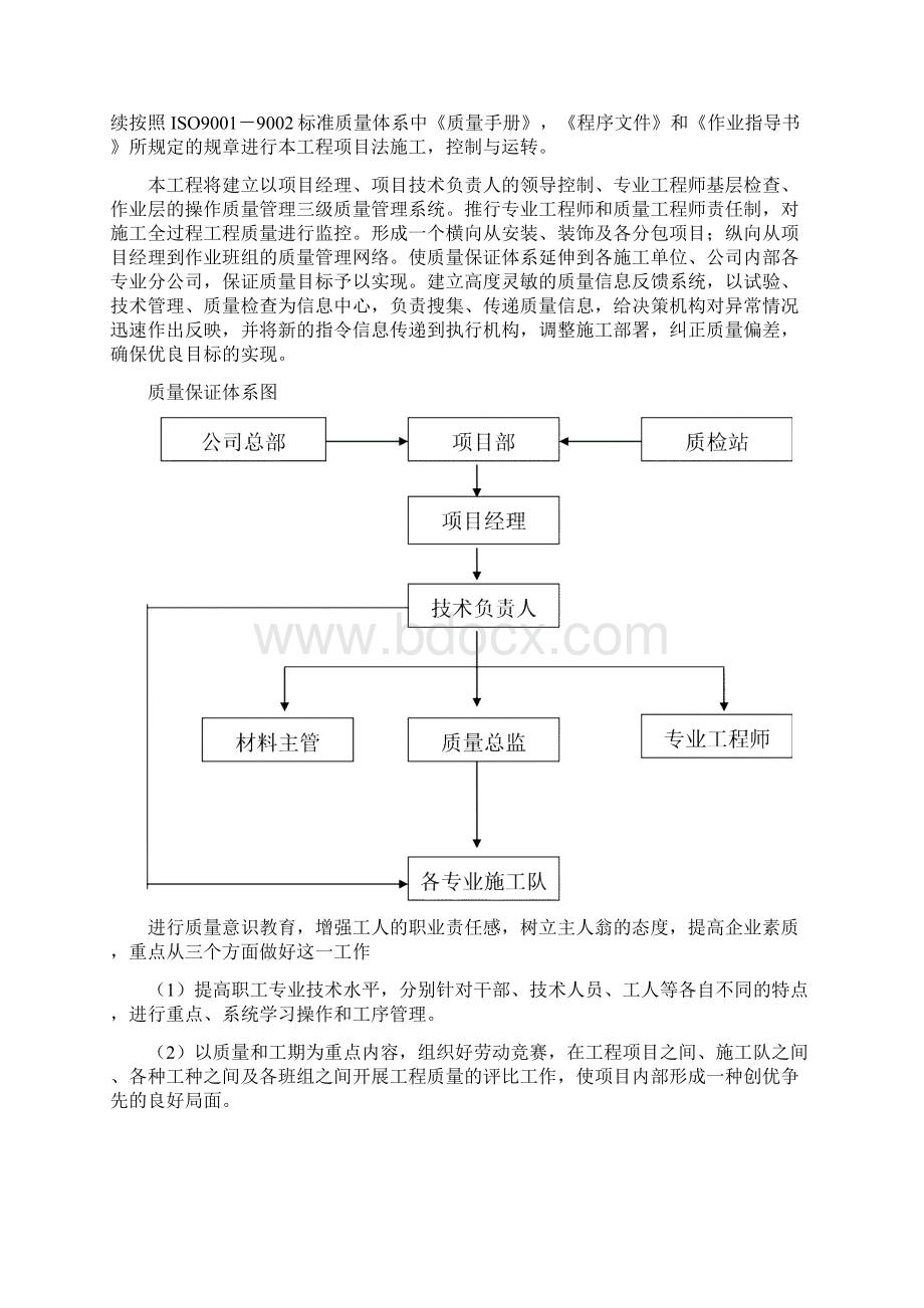 装饰工程质量保证体系及措施.docx_第2页