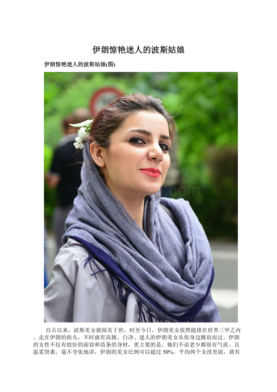 伊朗惊艳迷人的波斯姑娘.docx_第1页