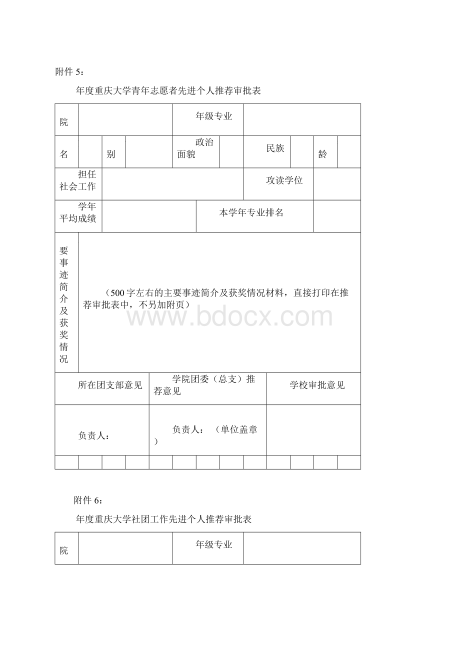 五四表彰活动推荐表及申请表.docx_第3页