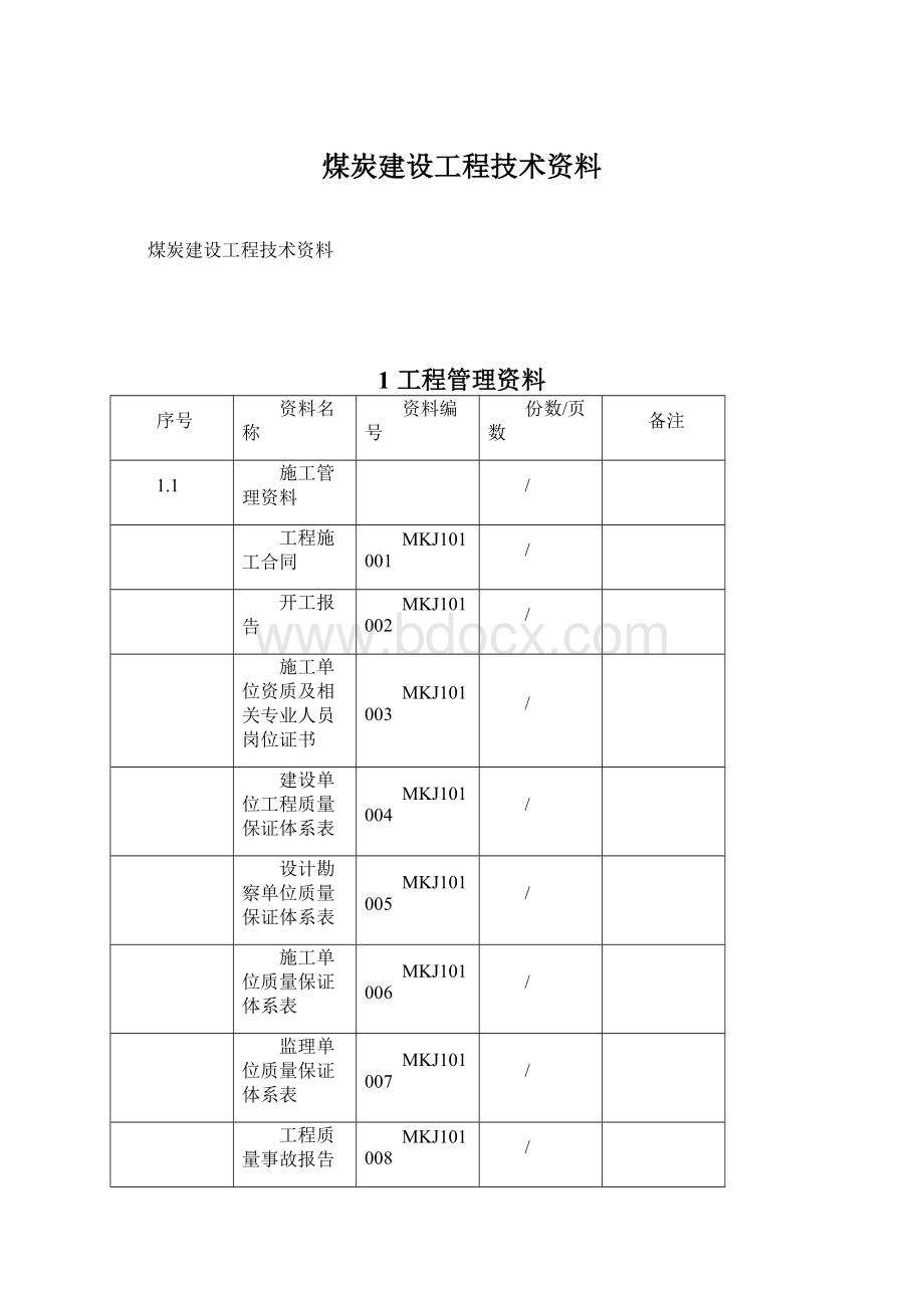 煤炭建设工程技术资料.docx_第1页