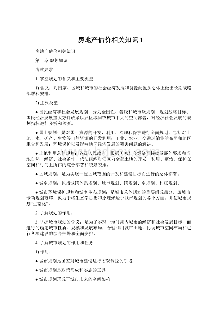 房地产估价相关知识1.docx_第1页