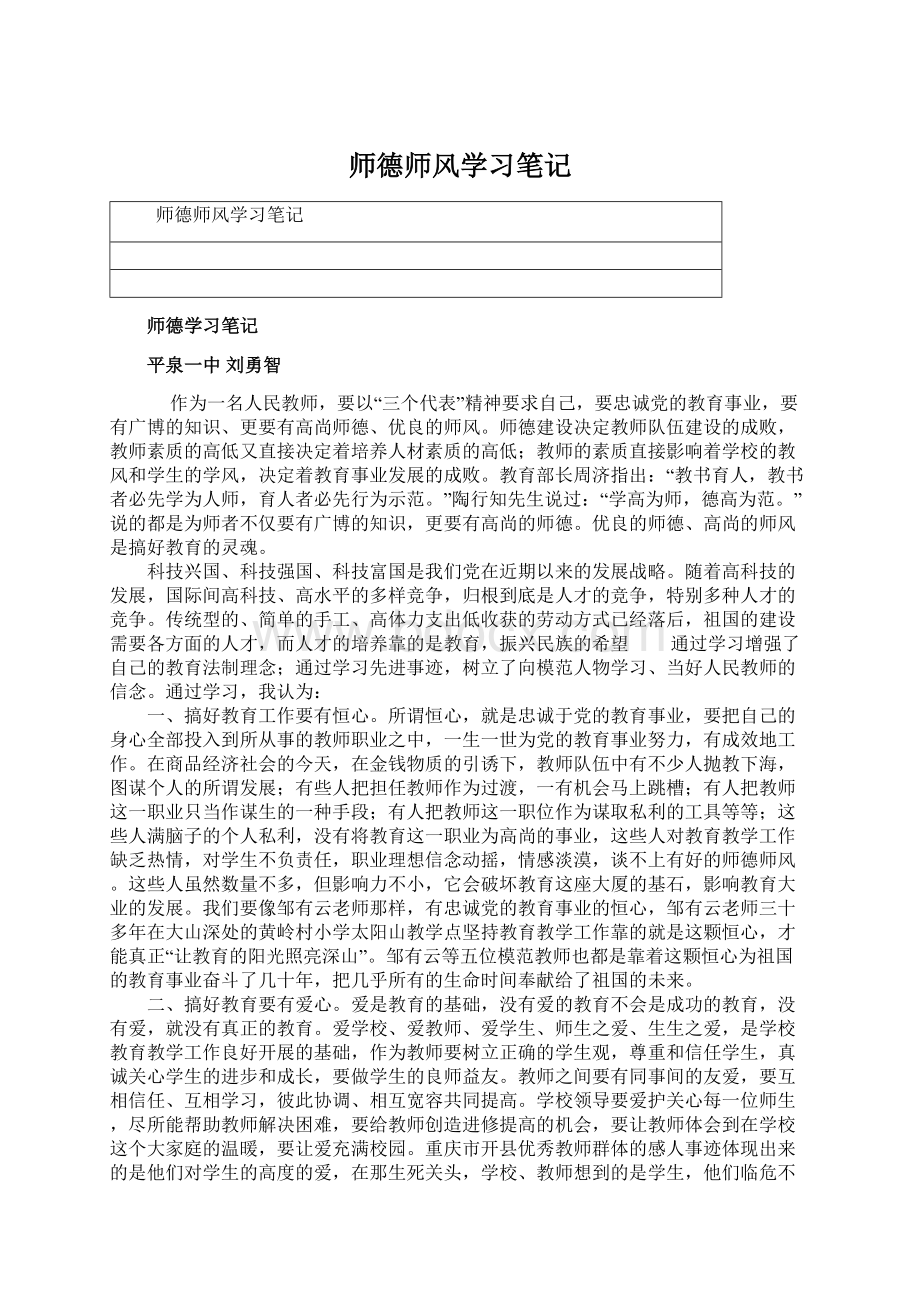 师德师风学习笔记.docx_第1页