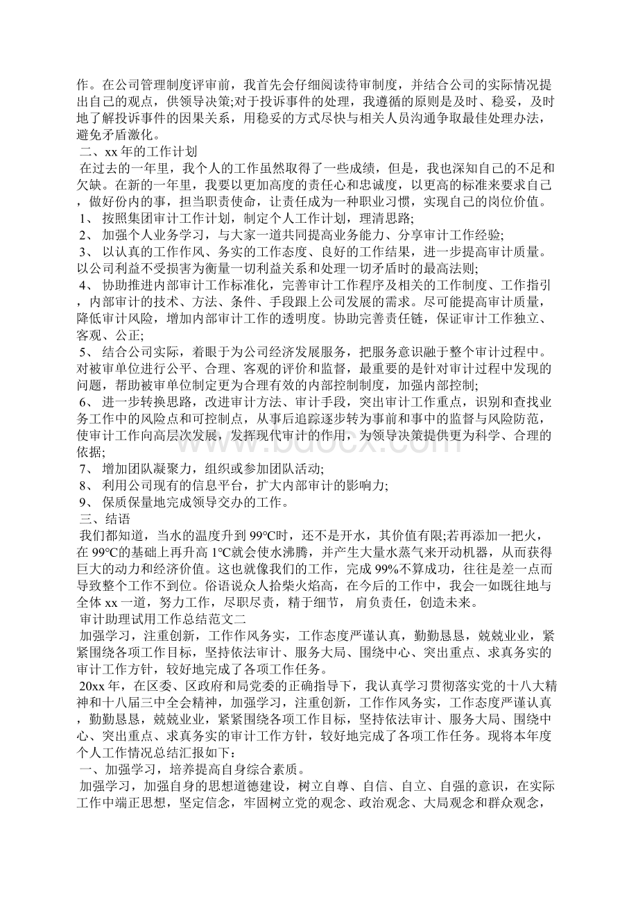 审计助理试用工作总结.docx_第3页