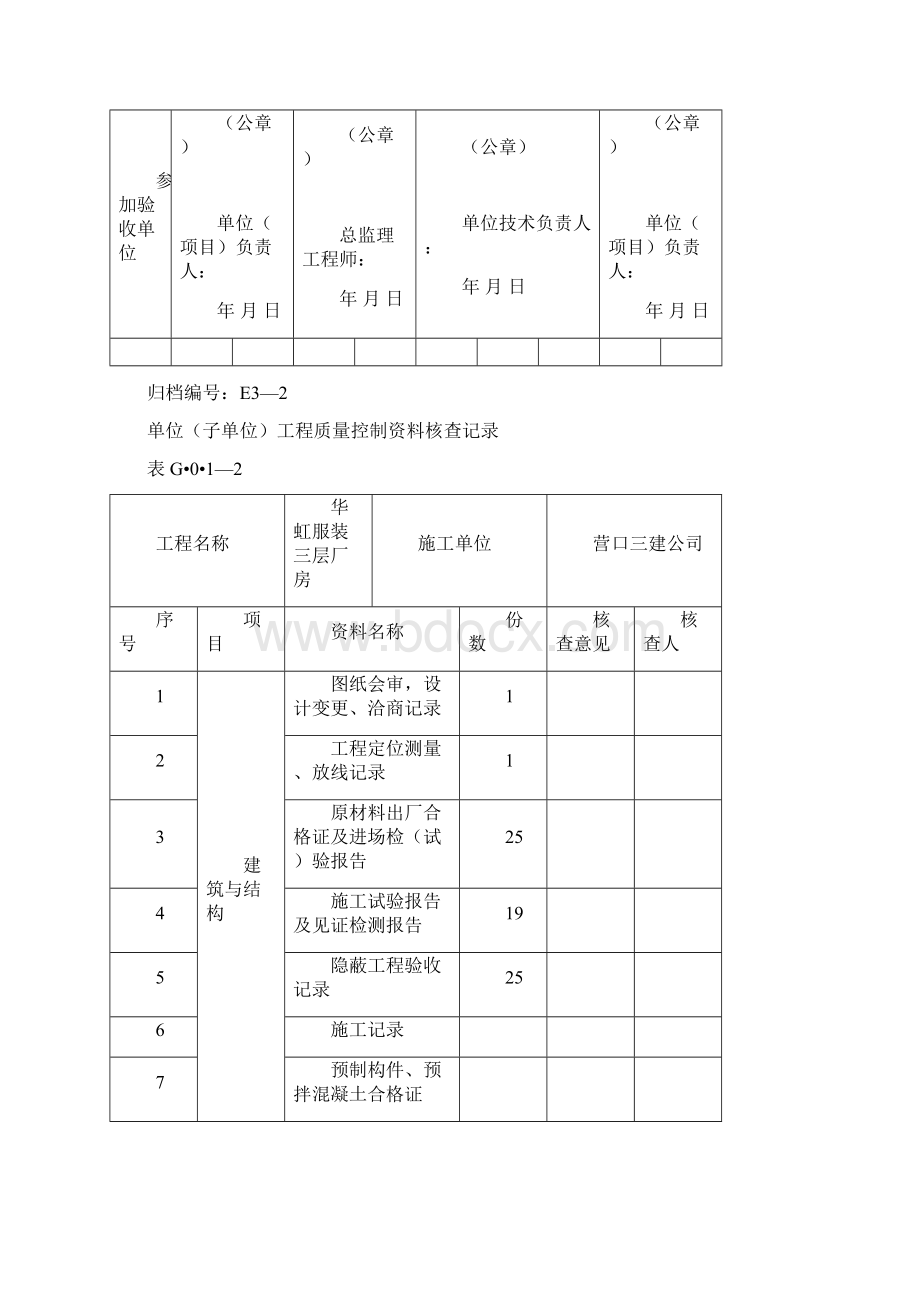 工程验收表格及施工单位验收书及保修书.docx_第2页