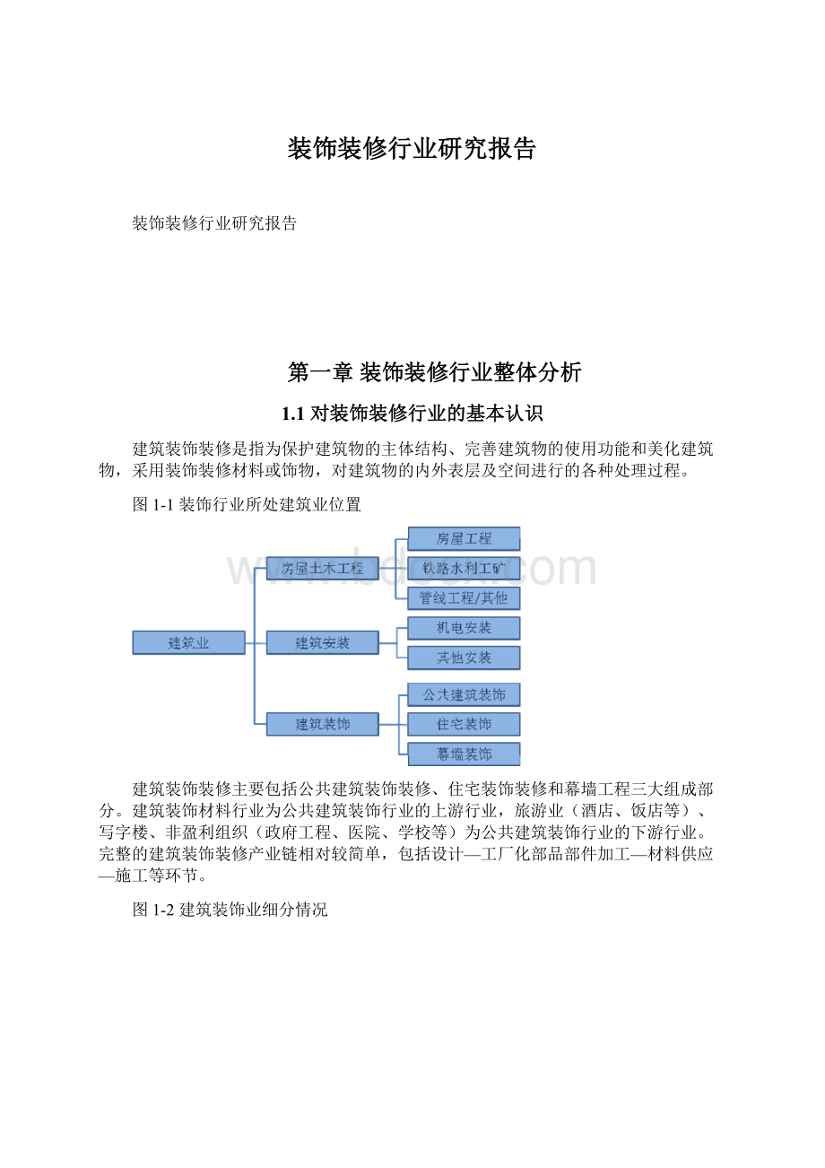 装饰装修行业研究报告文档格式.docx