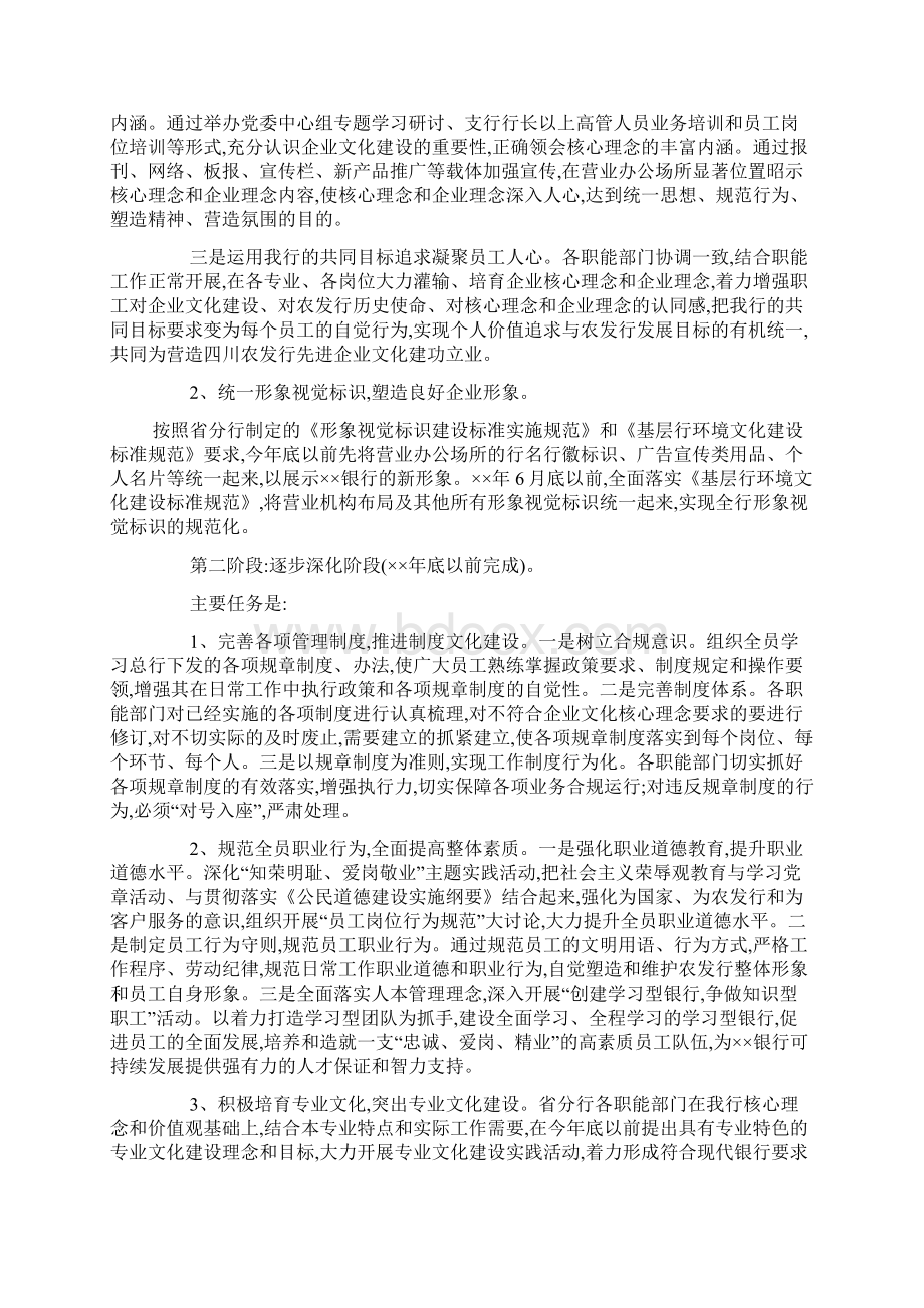 银行企业文化建设方案范文Word下载.docx_第3页