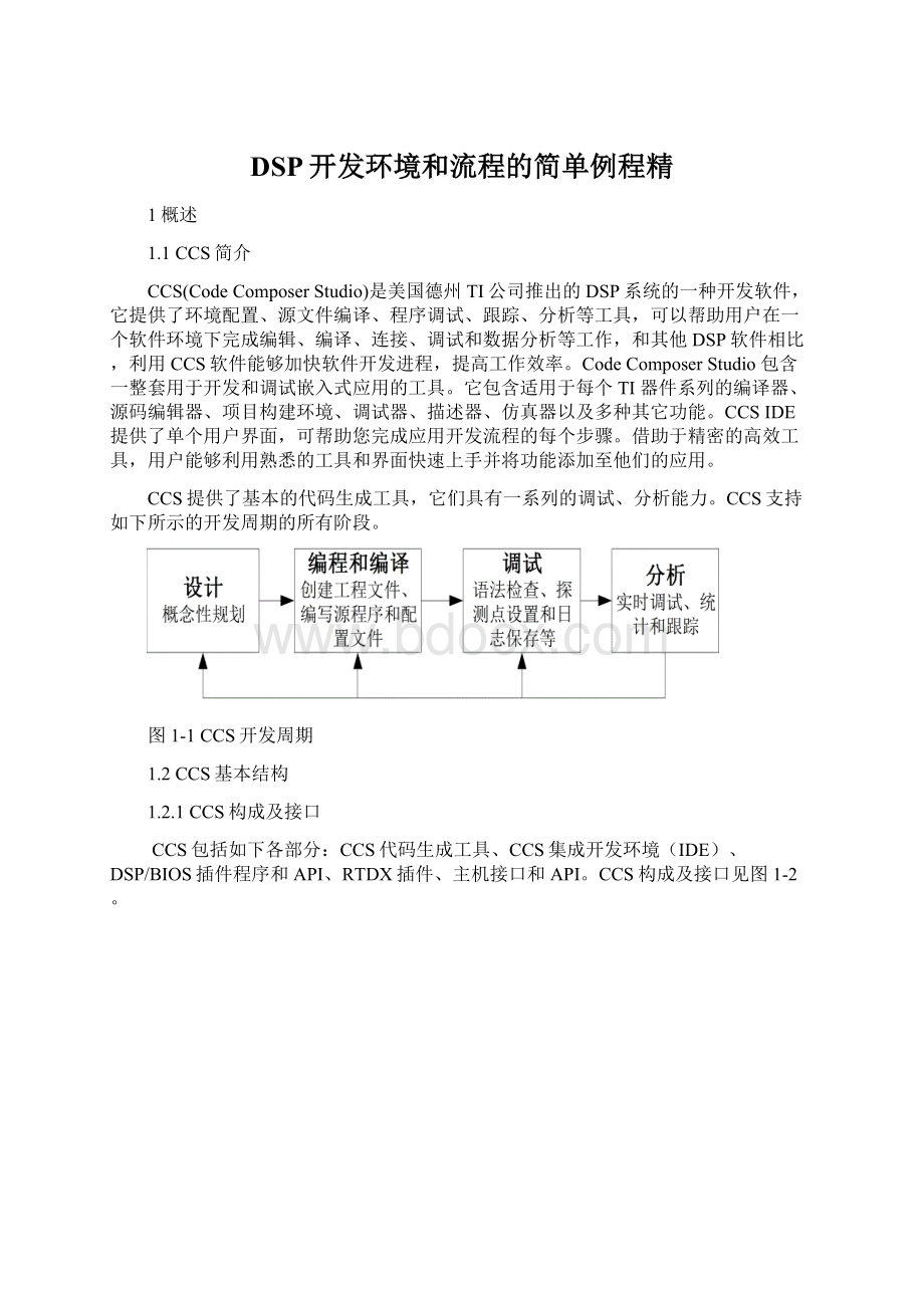 DSP开发环境和流程的简单例程精.docx