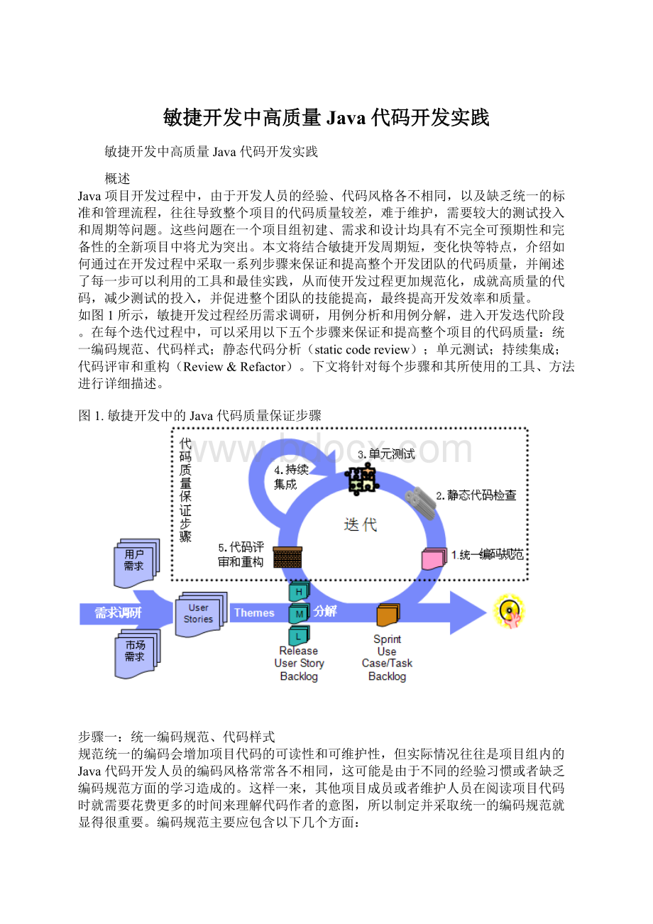 敏捷开发中高质量 Java 代码开发实践Word文档格式.docx_第1页