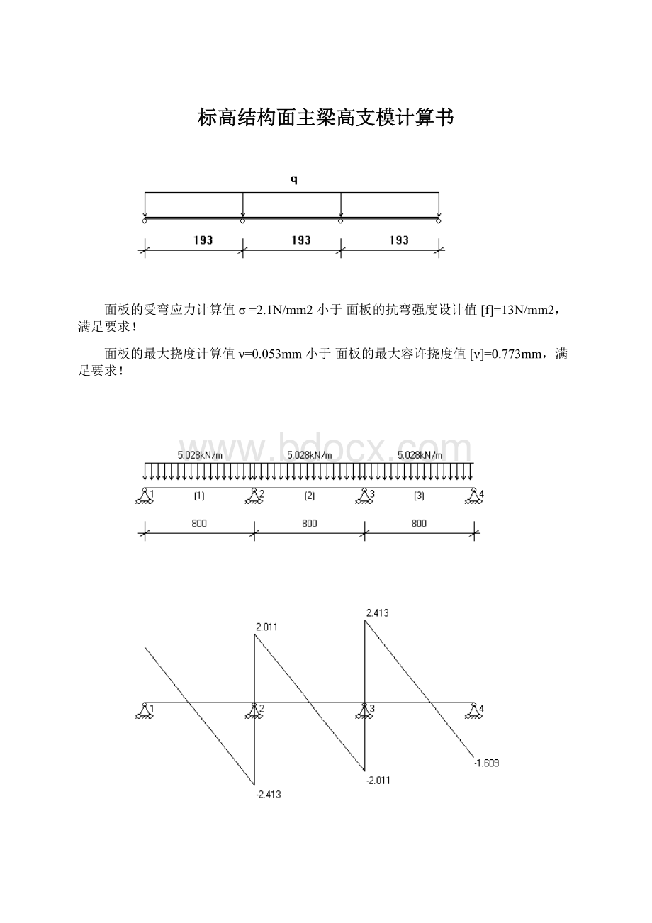 标高结构面主梁高支模计算书.docx