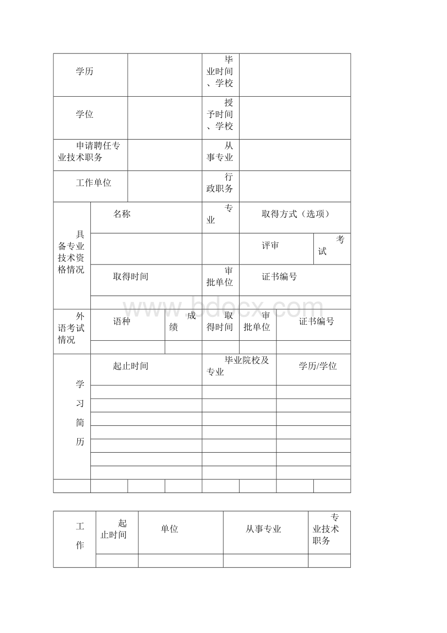 专业技术职务聘任评审表模板Word格式.docx_第2页