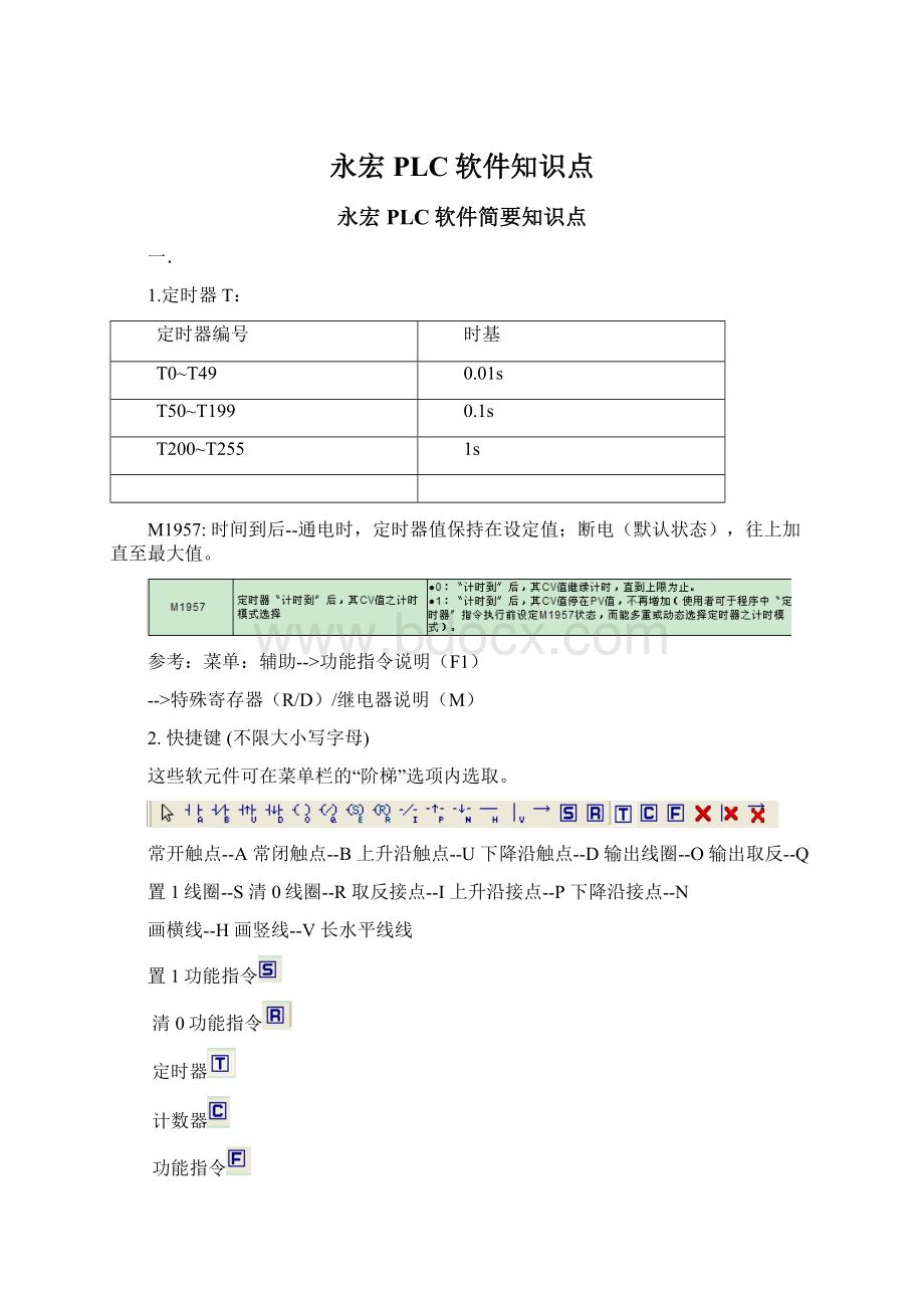 永宏PLC软件知识点Word下载.docx