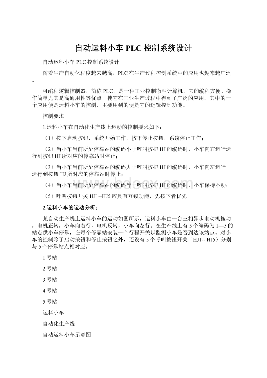 自动运料小车PLC控制系统设计.docx_第1页