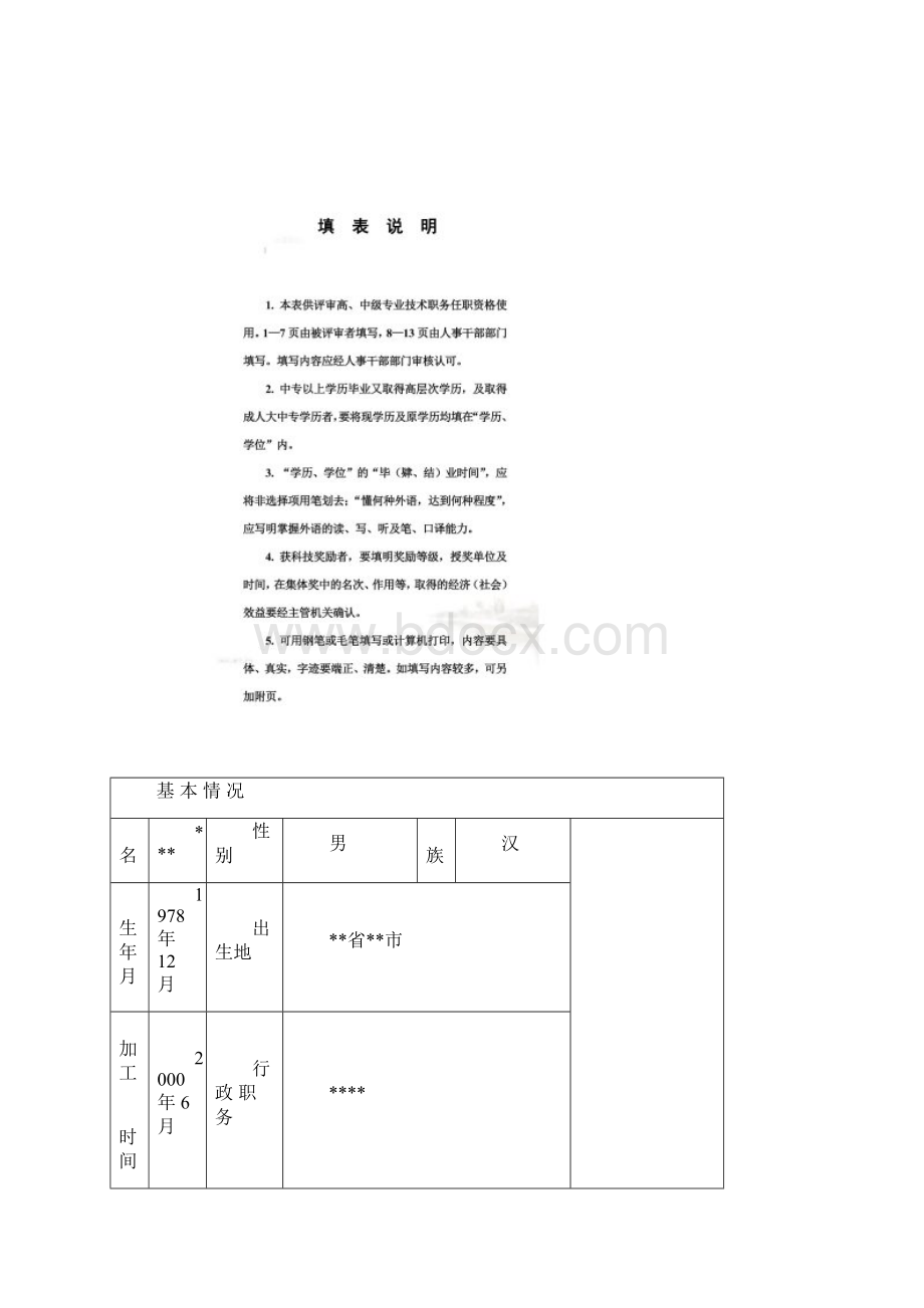 参考范本专业技术职务任职资格评审表.docx_第2页